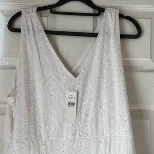 Loft Eyelet Flounce Dress